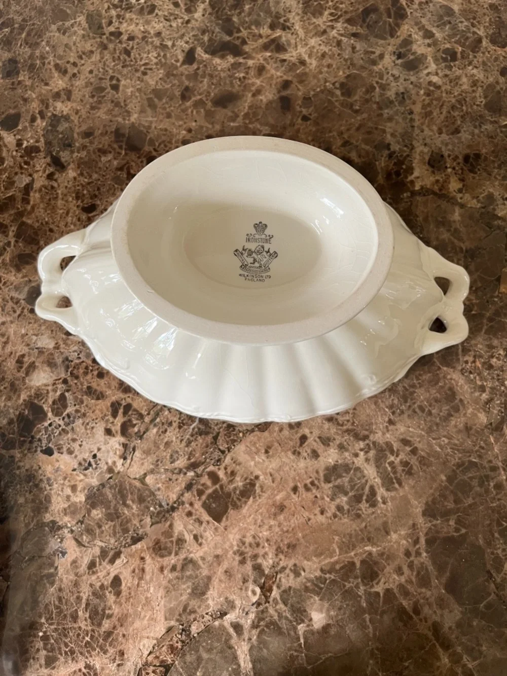 Antique Royal Staffordshire Ivory Ironstone Full Size Soup Tureen 4 Piece Set